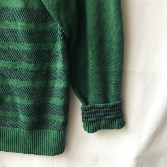 Tommy Hilfiger Green Blue Cardigan Sweater Mens Size XL X-Large Stripes Full Zip - Picture 6 of 16